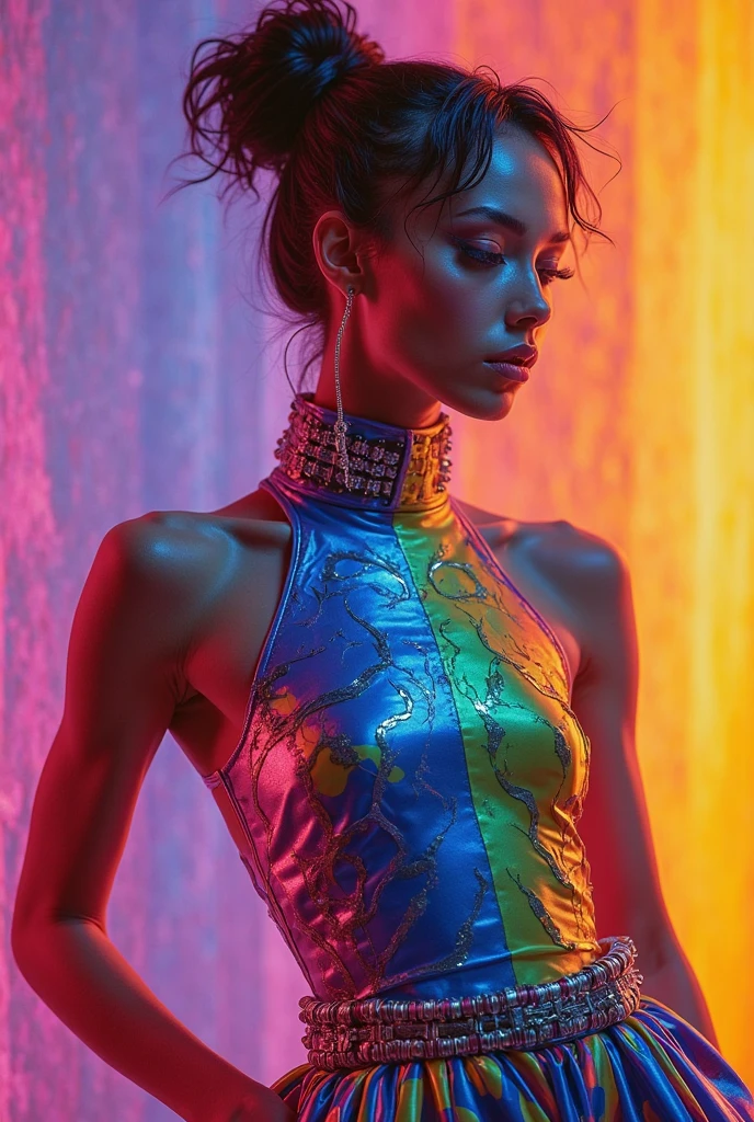 Create me an outfit inspired by Joost Klein&#39;s and Käärija&#39;s stage outfits