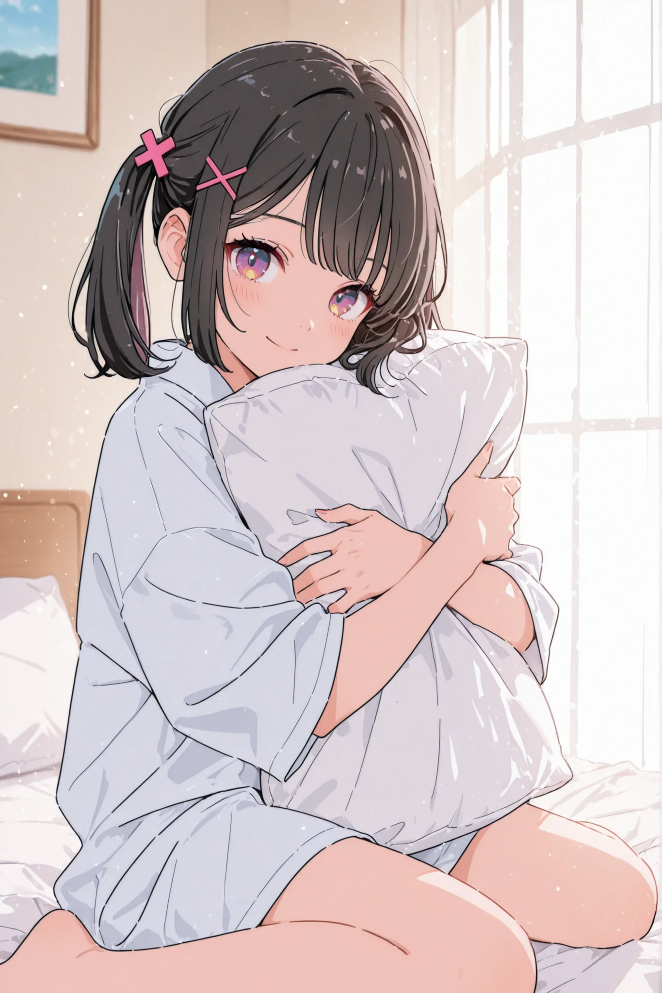 Girl、Half-taken pajamas、Embarrassed blush、A reluctant, frustrated, crying face、Anal、