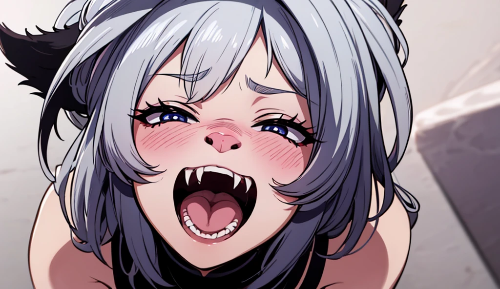 best quality, 8k, 32k, masterpiece, UHD:1.2), highres, ((sharp focus)), beautiful detailed teeth, delicate details, (((big teeth))),