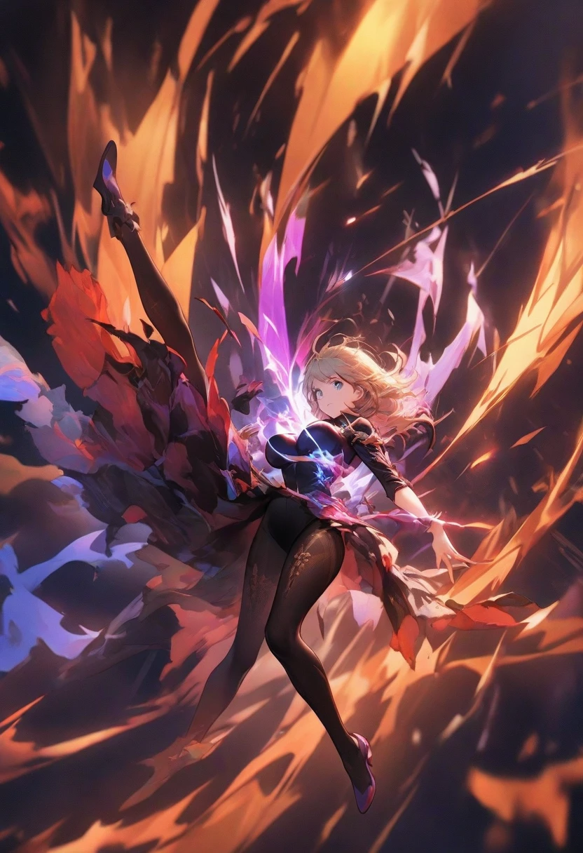 1girl, Full body version, 1character, girl version, black eyes, long Curly haircut, pink colour hair, ancient pirate style clothing, red colour clothing, Grassroots, background in the ship, motion blur, (pokemon style), standing gesture, pirate hat, motion blur, plasma effect, lighting revolver, fire revolver, fire, smoke revolver, smoke effect, aura effect, lighting, high angle view