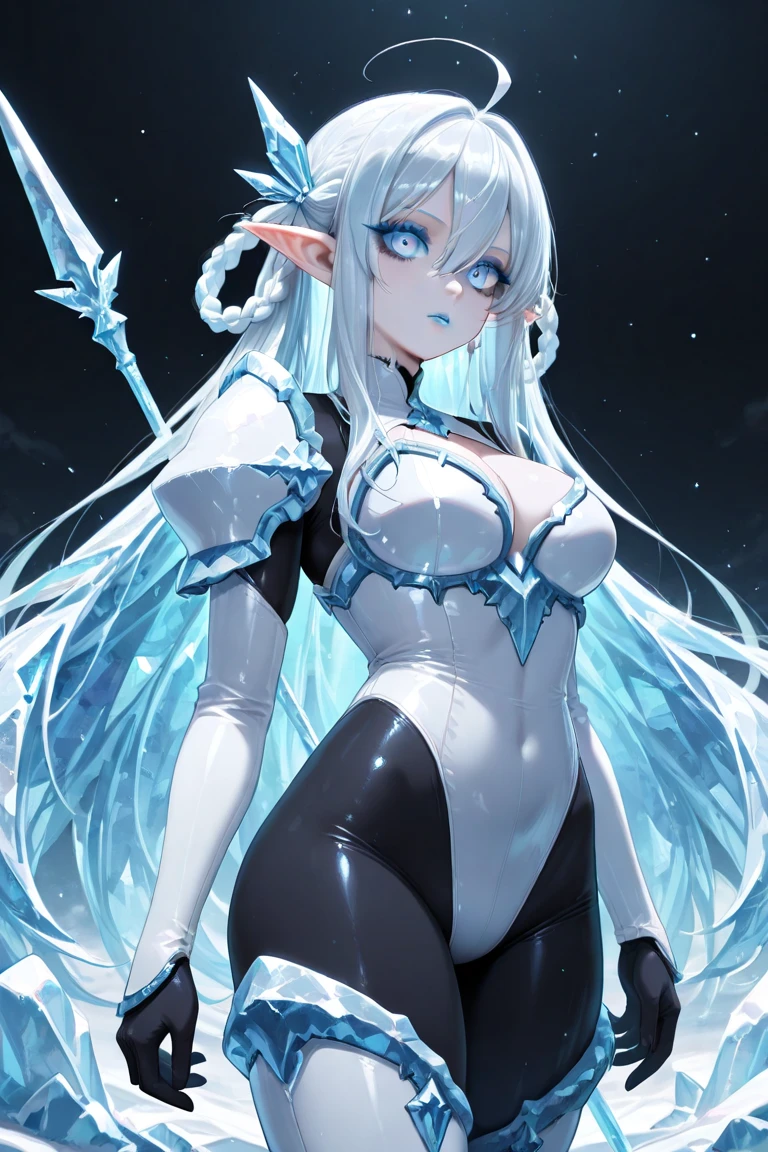 (best quality), ((masterpiece)), (highres), illustration, original, extremely detailed,1girl,( long hair:1.4) , solo, (kula diamond:1.4) , (ice:1.4) , purple eyes, breasts, gloves, hand on hip, belt, lips, ,(Fondo de ruinas de mazmorra en ruinas:1.4 ),( pose vaquero :1.4),( iluminación cinematográfica :1.4), (anatomía perfecta detallado :V2.1), Epic Fantasy Art Style HD, 4K fantasy art, epic fantasy digital art style, epic fantasy art style, Fantasy Woman, epic fantasy art portrait, Epic fantasy style, hyperrealistic fantasy art, hd fantasy art, Epic fantasy character art, epic fantasy art, in style of dark fantasy art, epic fantasy digital art,( face detailed :1.4), (ice cueva caverna slime :1.4), (ice :1.4), (Slime transparent :1.4), (mostrando panties slime ice :1.4), (pose vaquero :1.4), (ojos detailed :1.4), (ojos detailed :V2.1)