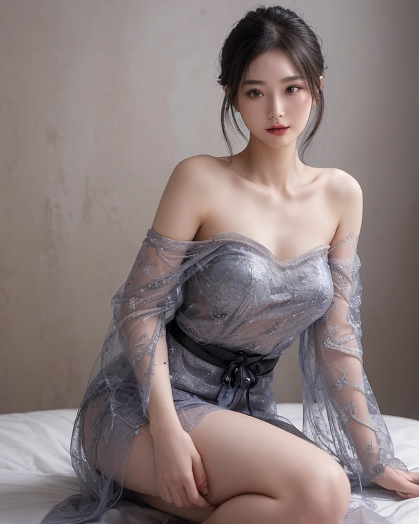 Browsing Caution, (8k, RAW Photos, Highest quality, masterpiece:1.2、RAW Photos)、Portraiture, High resolution raw color photos, Professional photos、Super Resolution, 8k, (reality, Actual Photos:1.3), 1 person、Ultra-detailed, Very detailed and beautiful, Very detailed, Amazing details、Cute beautiful woman with perfect body:1.4、Slim big tits:1.2、Full body image, Amazing details、Cute beautiful woman with perfect body:1.4、Slim big tits:1.2、Glowing Skin、Glossy Lips、High resolution face and skin textures、Beautiful Eyes、double eyelid、Very detailedな、((Dark grey hair color、Long Hair、Curly Hair)), ((Bust H cup:1.2, Very large breasts:1.2、My breasts are too big:1.2、A chest that's about to burst))、(((Ample breasts:1.4)))、((Small waist:1.1、Beautiful Abs:1.1))、((like々Fresh skin))、((My skin is glowing:1.3))、(High quality breasts、Happy expression)、((Whole Body Ezbian:1.3、Taken from a distance:1.3))、(necklace)、((Off-the-shoulder lingerie:1.1、Blue and pink see-through lingerie:1.2、Lingerie that looks like a dress:1.3))、((embroidery:1.2))、((Show More:1.1))、((Too big a castle、Beautiful castle、Luxury Chandeliers))、((Mysterious Landscape:1.1))、((Bold Look、Ruined facial expression:1.2))