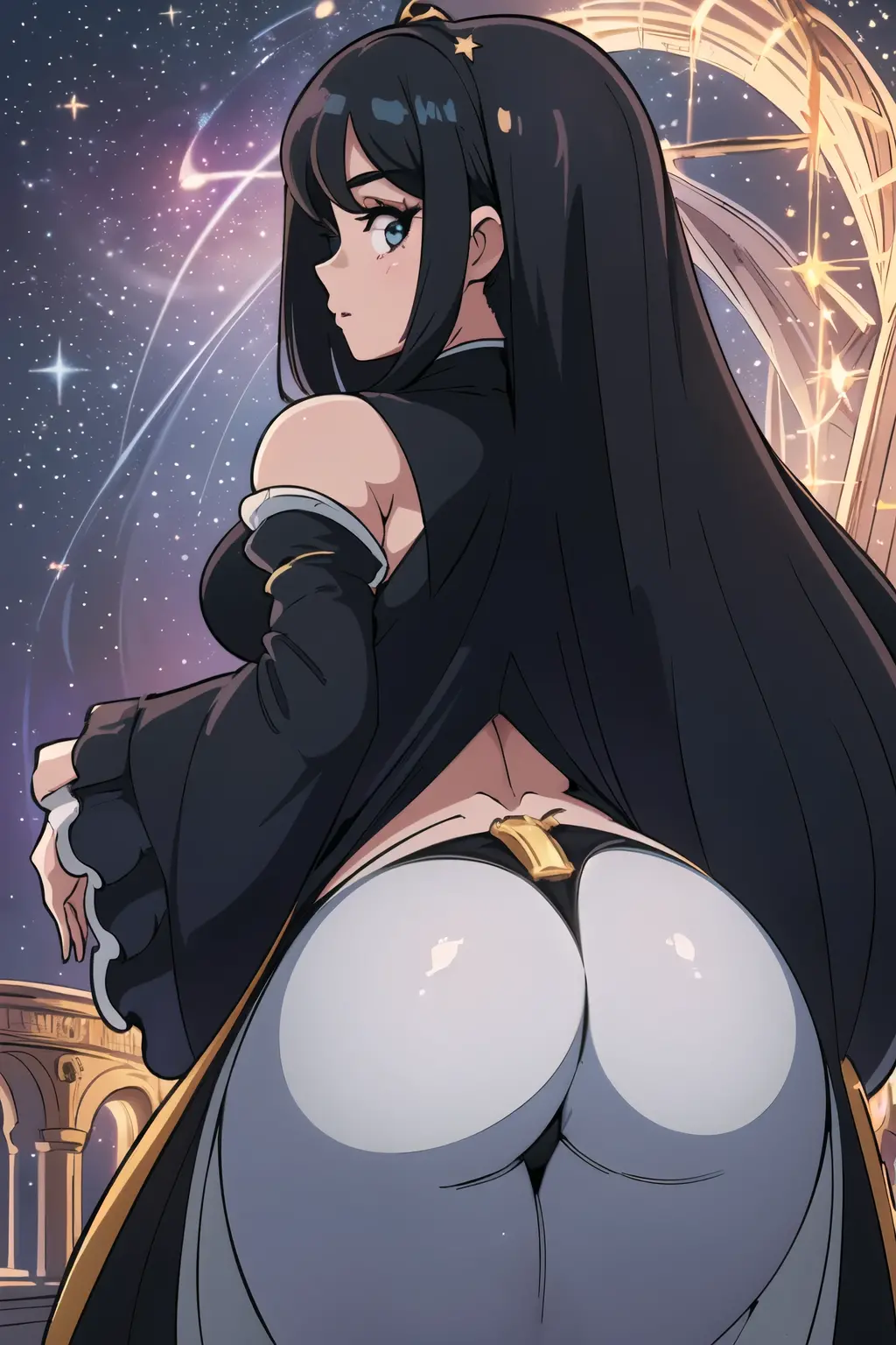 A woman, eyes were an intense golden that seem to shine with power and beauty. , she had long black hair cascading her back like a waterfall, pure white scales on her shoulders and soft cheekbones, large breasts, slender waist, wide hips, plump ass, beautiful long legs and thick , fully nude, Style anime japonais, 4K, Ultra detailded, detailed Shadows