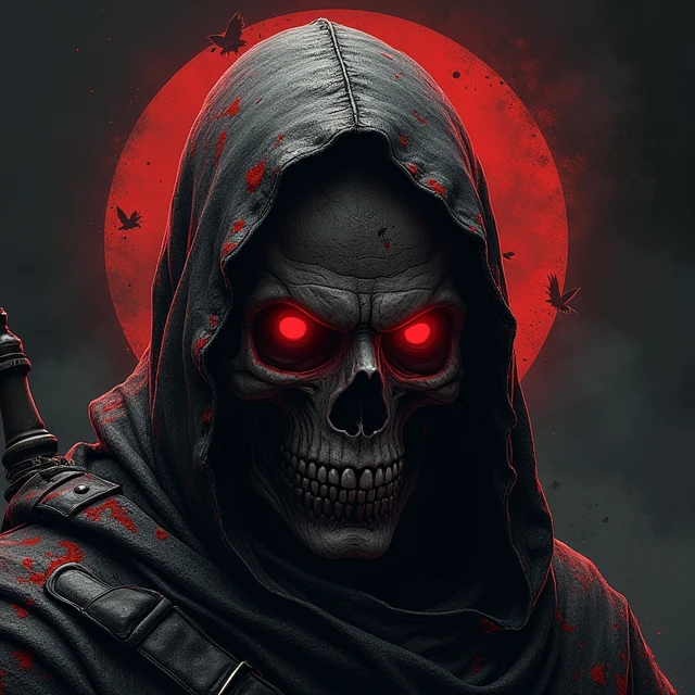 Creat a Gaming logo look like quick killer
Creat more dangerous
And the character hold the broken skull