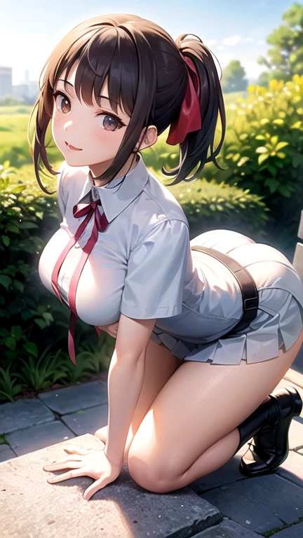 (masterpiece), best quality, (SHARP details), big breasts, big ass, 4k, (SHARP detail perfect face), braided hair, (pubic hair), detailed skin, (((standig))), very detailed pussy, (skirt lift), (presenting pussy), (presenting ass), come hither, ((village girl)), flower basket, (prostitution),