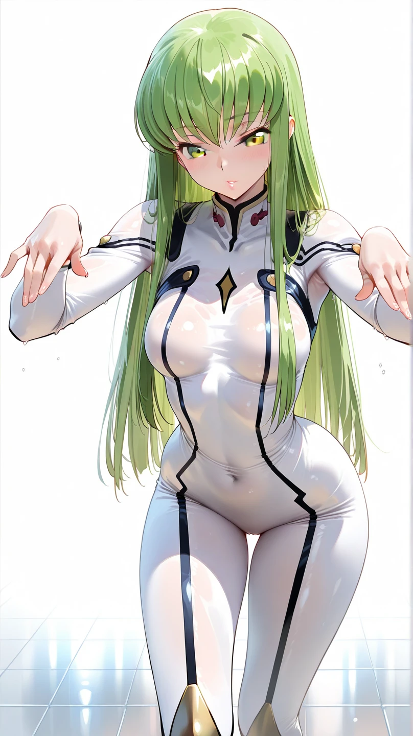score_9, score_8_up, source_anime,Sayo Minakami,very big breast,shiny skin,slingshot swimsuit,ラテックス,荒い息,逆バニースーツ