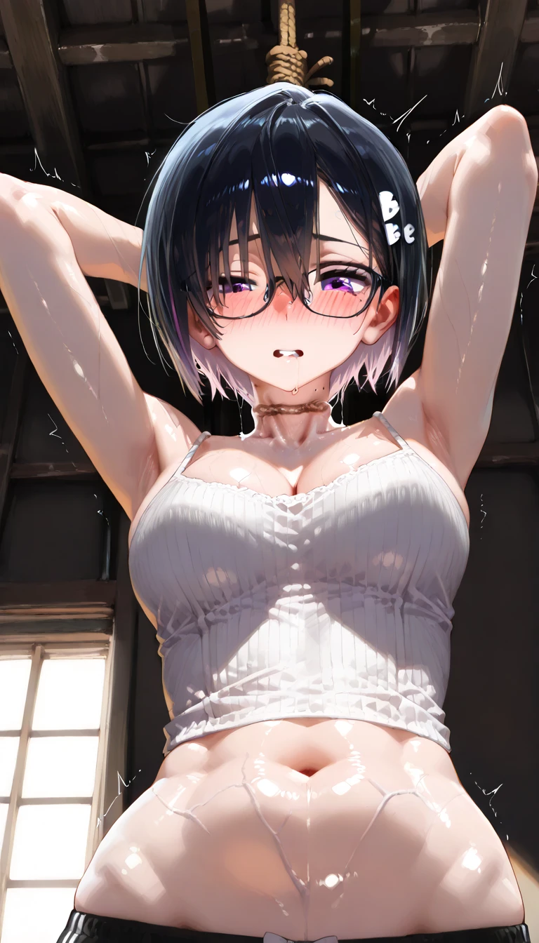 Erotic、Bedroom、Only panties、slender、My sister, about 10 years old、Woman with glasses standing and looking down from above、Very white skin Light pink nipples Black Hair、Sweat、Embarrassed expression、Naughty smile、No clothes、Sexy armpits 脇Sweat My armpits are steamy 脇Sweat Crotch close-up Small breasts Young pubic hair Armpit hair growing front Looking up from between the legs My crotch is steamy Crotch close-up Color絵 Spread your legs Color Love juice White panties digging into her crotch Short arms Big head Young Short legs The crotch is right in front of me