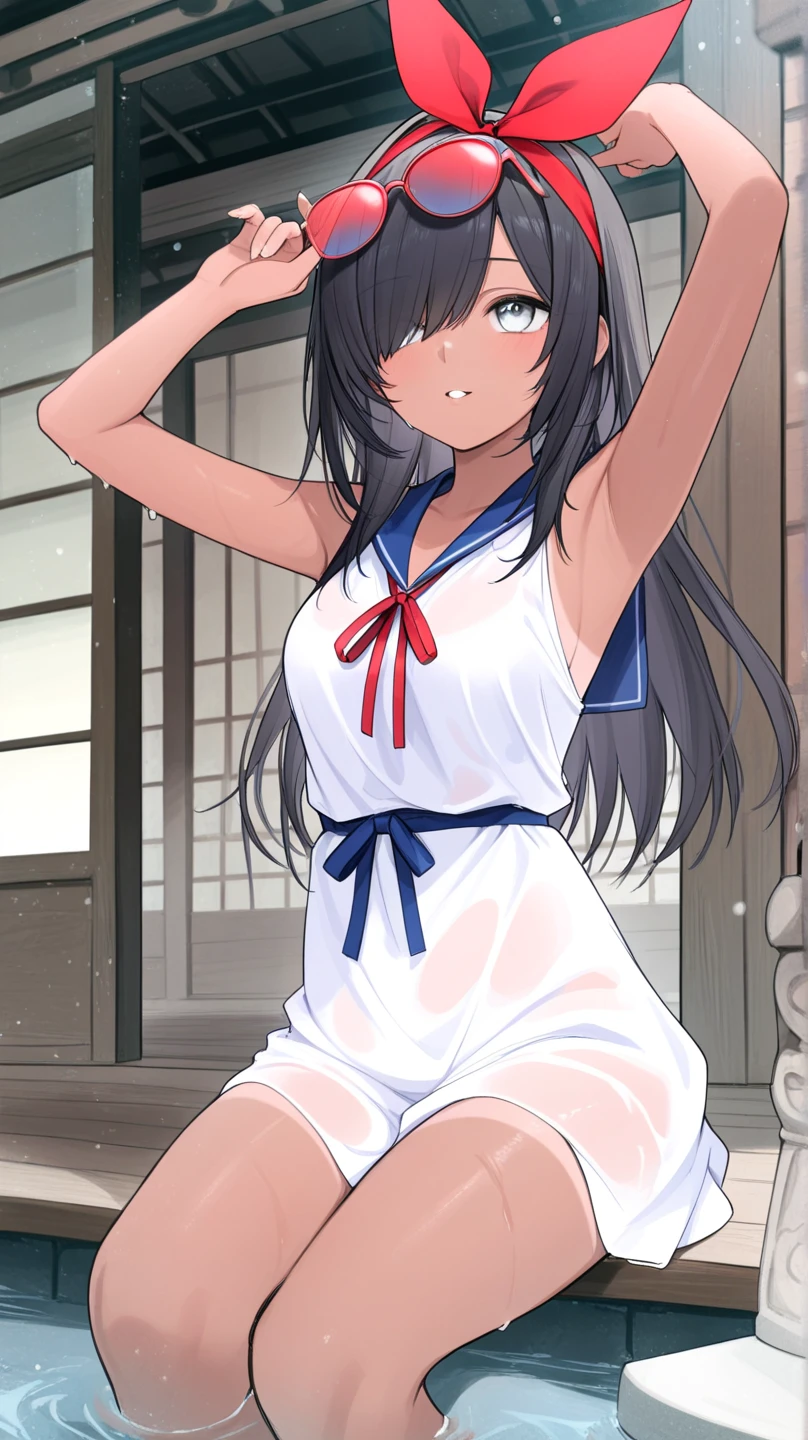 (( Fleet Collection、Kantai Collection、Yao、standing,multiple views)),((Sailor suit,nude))、woman,Full body photo, ((white background))) 、Best image quality, high quality, The background is clear，きれいなwoman, Japanese, detailed, detailed eyes, detailed skin, Beautiful Skin, 超High resolution, (reality: 1.4),とても美しいwoman, A little younger face, Beautiful Skin, thin, (Ultra-photorealism), (High resolution), (8k), (非常にdetailed) 、(Beautiful and detailed eyes), (非常にdetailed), (detailed face), Displaying the viewer, Fine details, detailed face, smile,Straight,Looking Ahead, StraightLooking Ahead, Photo Real, Baby Face,Hairstyle: ponytail、short hair,Brown Hair、smile、Very delicate body、Flat Chest、hair over one eye, from below,　multiple views