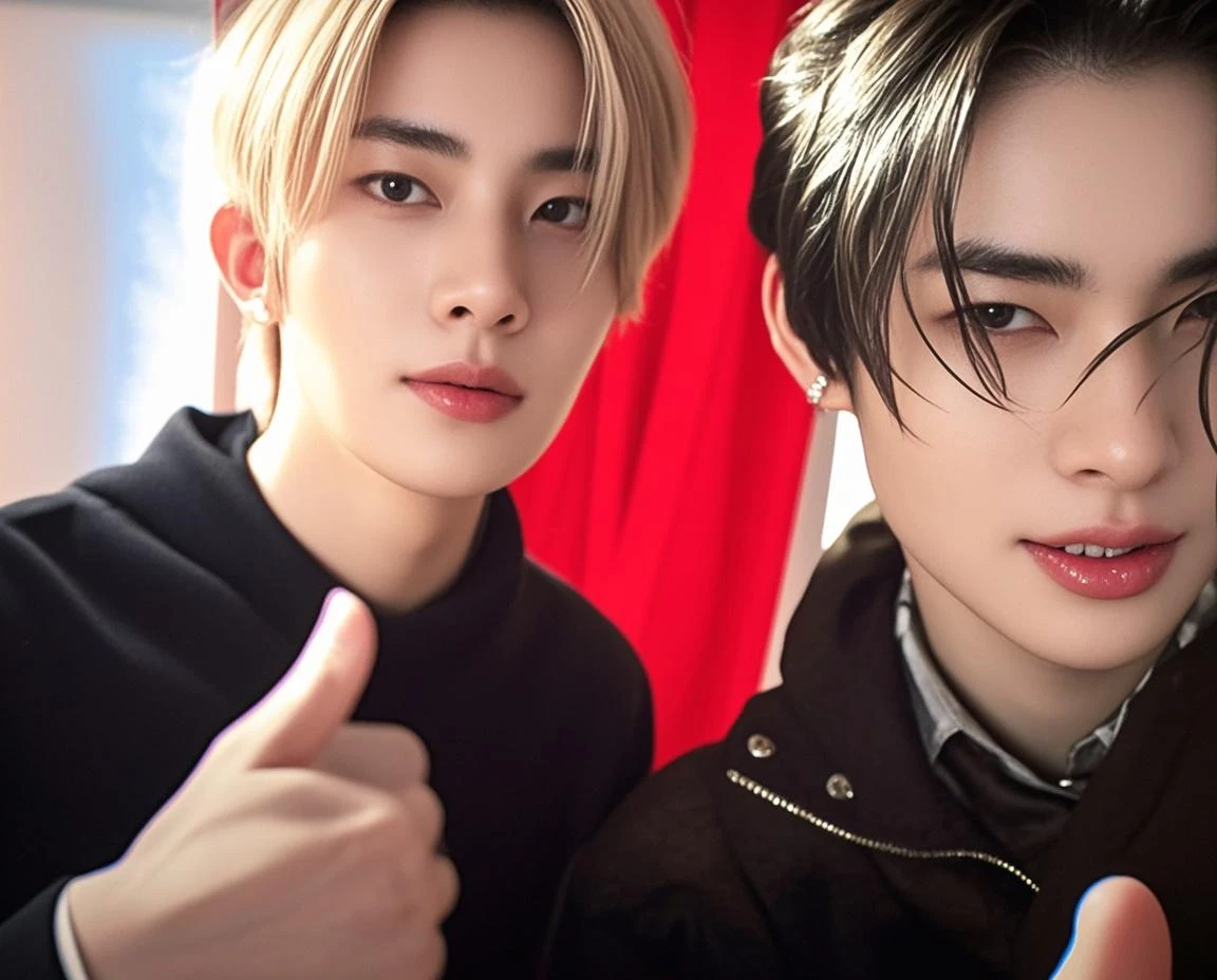 Jimin actor and kpop idol more realism in hair and clothing "Create an image of BTS&#39;s Jimin as a pre-Hispanic god at the Kukulkan Temple in Chichén Itzá" Imagine Jimin from BTS as a pre-Hispanic god surrounded by pyramids in Teotihuacán" Design a representation of BTS&#39;s Jimin as a pre-Hispanic god at the ruins of Monte Albán in Oaxaca" Visualize Jimin from BTS as a pre-Hispanic god in the Templo Mayor of Mexico City" Create an image of BTS&#39;s Jimin as a pre-Hispanic god at the Temple of Inscriptions in Palenque" "Create a detailed representation of a pre-Hispanic Mexican god with black hair, freckles and blue eyes, surrounded by natural elements of its mythology. "Imagina a un dios prehispánico mexicano con rasgos únicos como freckles and blue eyes, and give him a majestic and powerful look in his facial expression." "Draw a pre-Hispanic Mexican god with black hair, freckles on her face and bright blue eyes, with accessories and characteristic symbols of his cult." "Crea una imagen digital de un dios prehispánico mexicano con características inusuales como freckles and blue eyes, and add symbolic elements that represent their role in mythology." Design an illustration of a pre-Hispanic Mexican god with black hair, freckles scattered across her face and deep blue eyes, showing its divine and mysterious essence."