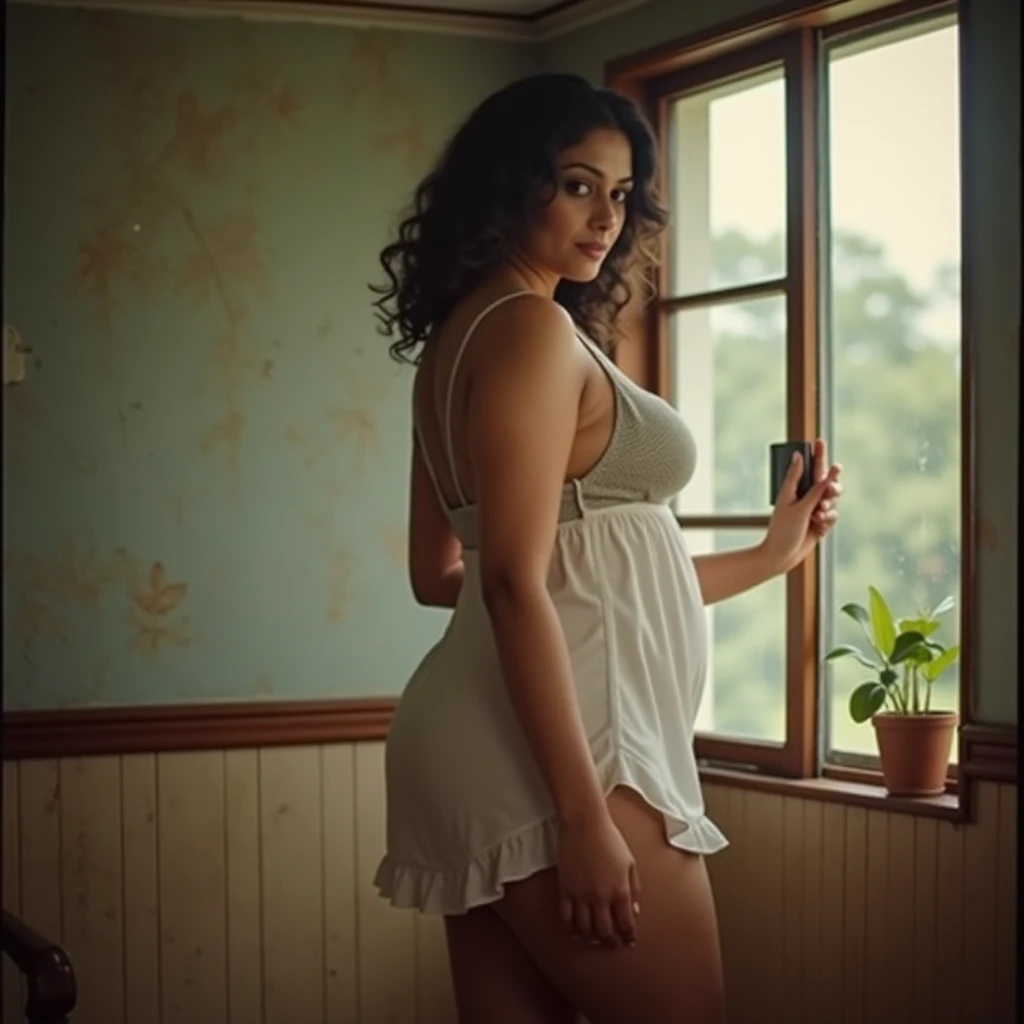 a close up of a woman in a lingerie posing for a picture, freida pinto, wearing an elegant lingerie, sexy :8, gorgeous lady, intricate gown, looking her shoulder, dressed beautiful lingerie, by Emma Andijewska, portrait of demi rose, gorgeous woman, portrait demi rose, stunning woman, femme, olivia culpo, showing her shoulder from back, (masterpiece, best quality:1.2), ultra detailed
