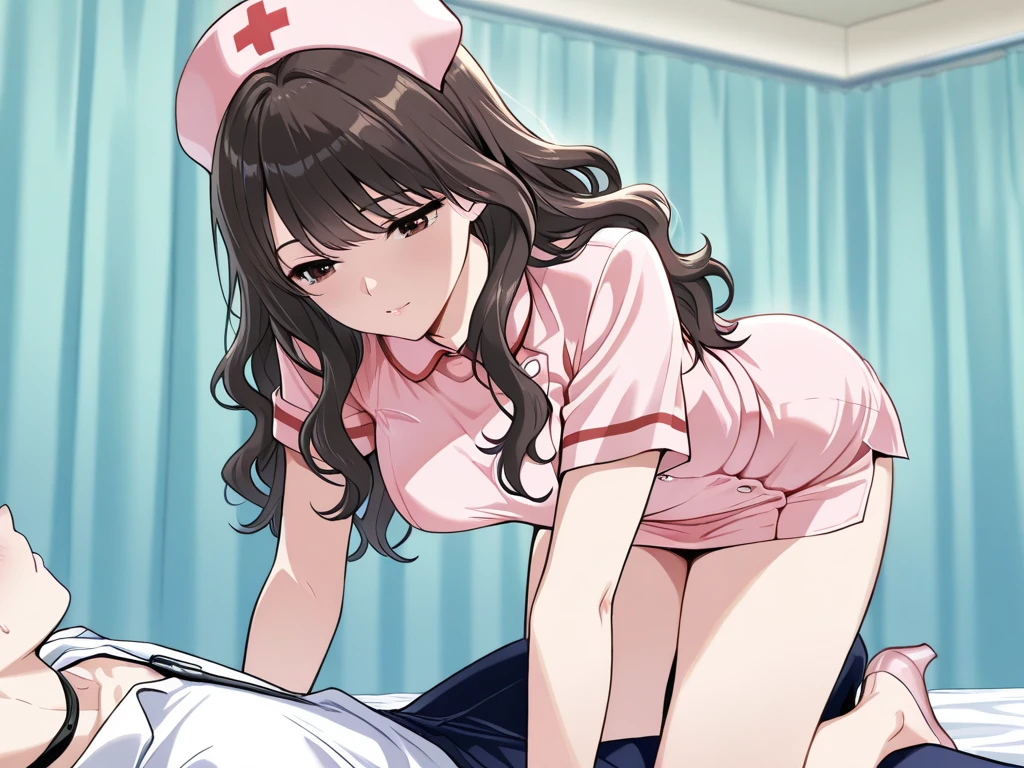 (Masterpiece、RAW photo),(highest quality), high resolution, (Very detailed:1.3), slender body, (Very delicate and beautiful face), (Very detailed beautiful little eyes), 18-year-old、Japanese women、very cute、(nurse、nurse) break( white nurse uniform:1.3) break (On the hospital bed), (small breast), (embarrassed:1.1)、 (looking at viewer), (anatomically correct:1.2), (steam:1.1), (bukkake:1.3), (Having sex with tentacles:1.4), ( bukkake:1.3),crying
