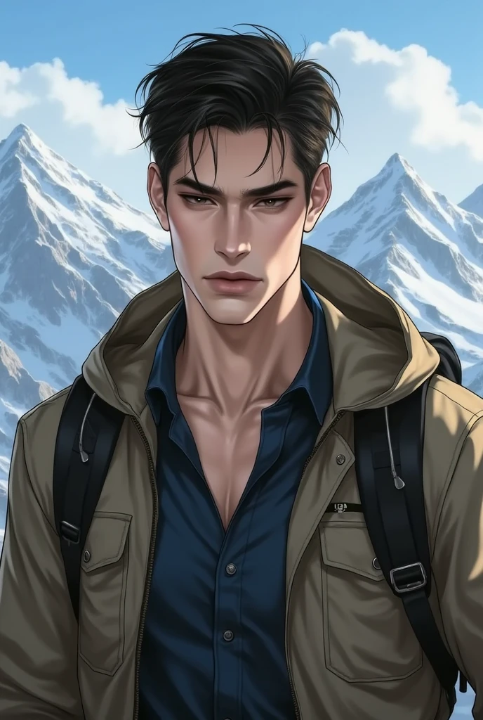 A mountain hybrid (half animal, half man) (male only) (man only)