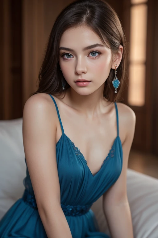 Beautiful big breastokeh), indoors, detailed luxury living room, gentle and charming beautiful goddess, Korean(kpop-idol), solo, necklace, oval face, double eyelids, smart, good hands, good feet, Natural, (from below angle), (glossy skin:1.05), ((low angle)), Perfect figure, (64k, UHD, RAW photo, best quality, masterpiece:1.4), (realistic, photo-realistic:1.37), ultra high res, photon mapping, radiosity, physically-based rendering, professional soft lighting, blue eyes, purpel hair