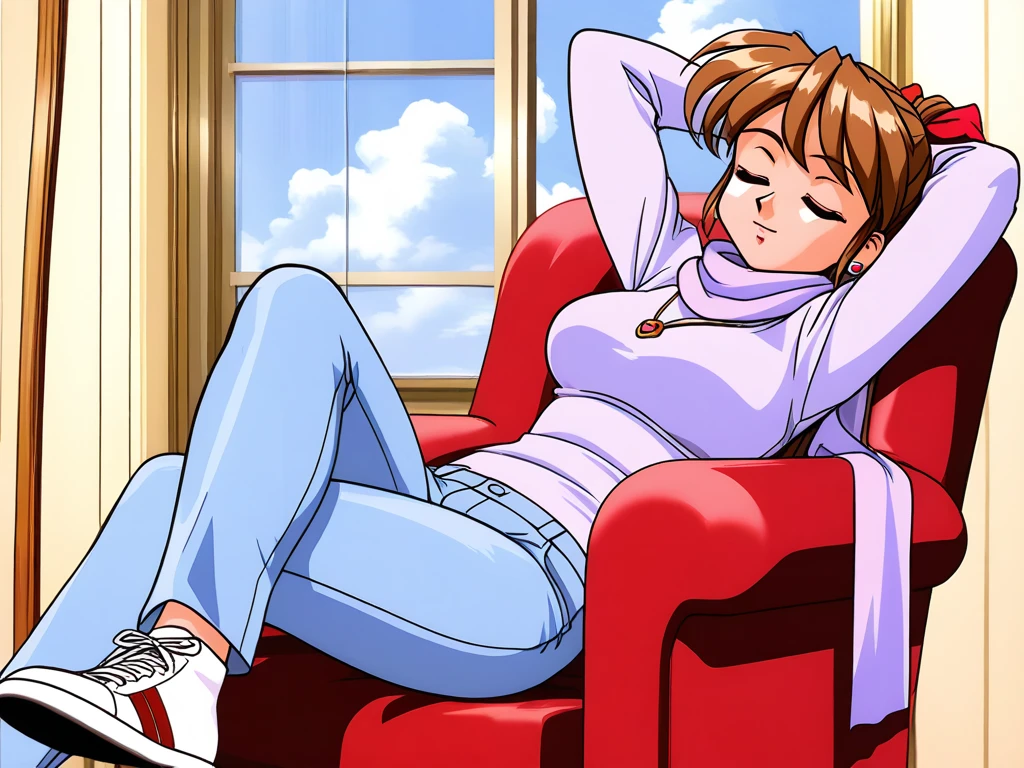 missionary, Sex, Vaginal, One girl, One boy, penis, Lie in, White T-shirt, Bottomless, Medium Hair,( Two-tone hair ), No correction, Voice of the Heart, smile, Mouth closed, blush,