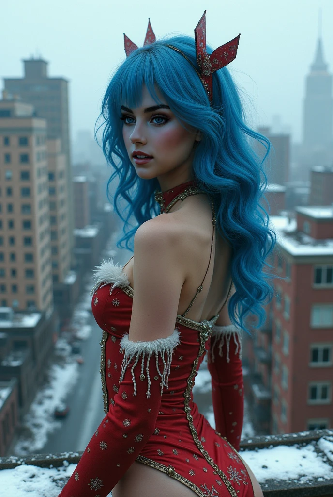 4k highly detailed realistic digital extremely high quality RAW photograph, a portrait photo of Marge Simpson that lived with wolves her whole life is now leading them to battle. torn clothes exposing (nude:1.4) body, armored pauldrons, fangs, curled horns, big breasts, ((snow and blood)), ((wolf tattoos)), epic, hyperrealistic, hyperrealism, 8k, cinematic lighting, greg rutkowski, wlop, (f1.8 short focus bokeh)