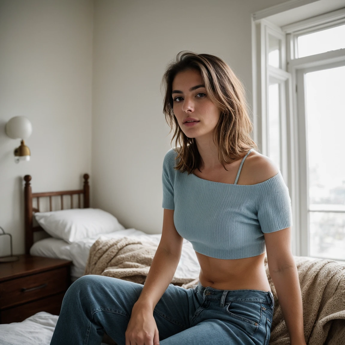 l&#39;ensemble du corps de la tête aux pieds est recommandé,prise en pied, une femme aux cheveux bruns lors d&#39;::,Bière Madison, streaming, natte, photoréaliste - , 🎀 🧟 🍓 🧚, voir, vivre2d, ressemble à Laura Barriales, — avec 9:16, Sam Nassour, 5 0 s, incroyablement mignon, sourcils droits, avec un jean noire et un t-shirt un peu décolleté, une tenue différente par image
