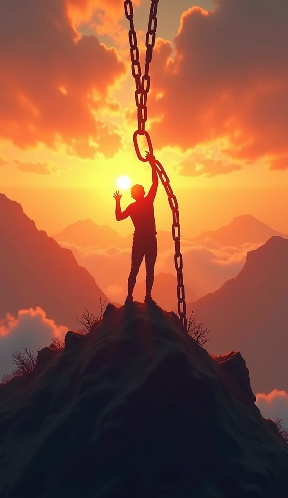 Image of chains breaking and releasing words