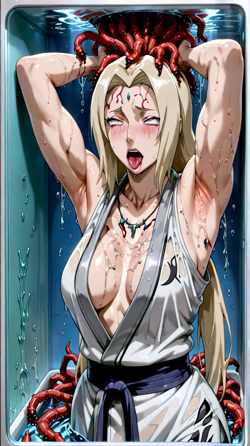 Masterpiece, best quality, very detailed, Ultra high resolution, (photorealistic:1.4), raw photos, (realistic:0.2), 1 girl, alone, long hair,,8k hdr, 1 girl,Blonde hair, shy ,sweat,wet,moist,steam, medium-large breast, bright eyes, , medium-small breasts,,Wrapped in towel , Laundry shop ·