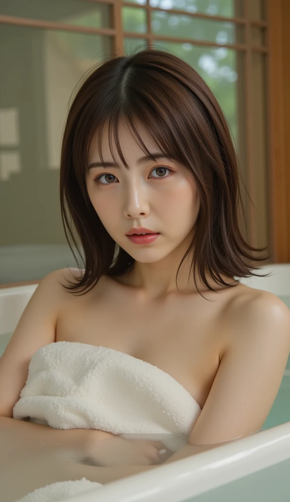 Nude Actress,,(Highest quality:1.28K, Sharp focus, masterpiece: 1.2, Natural light, Highly detailed CG, beautiful girl:1.2, reality, Detailed facial textures,Realistic Skin, Octane Rendering, grow, fine bangs)), (Depth of written boundary), Bokeh Background, smile, Cuticle hairstyle with attention to detail, Her embarrassed expression as she begs for sex is cute、Small bust,Beautiful, sculpted figure,Moistened skin with lotion,Highest quality, Super detailed, cute, Childish expression, Lovely, She looks at me with a sexy expression that says she wants to be held., Very sexy face), She has very beautiful big eyes, Very beautiful skin, Very beautiful long eyelashes, Hairy pubic hair,Pubic hair is coarse,Sweaty,Temptation Pose,Tears and confusion,For plump, moisturized skin,Thighs become visible,Completely naked,Natural pastel lip colour,