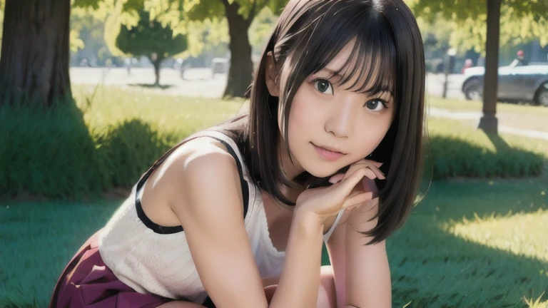 1 top quality girl　Very cute beauty　small, Bright Eyes　Shine, Shine肌　18-year-old, Black Hair　Clean and bright appearance, , and a cute　Beautiful Bangs　Big Breasts　School　high school　Nude Erotica　Blushed cheeks
