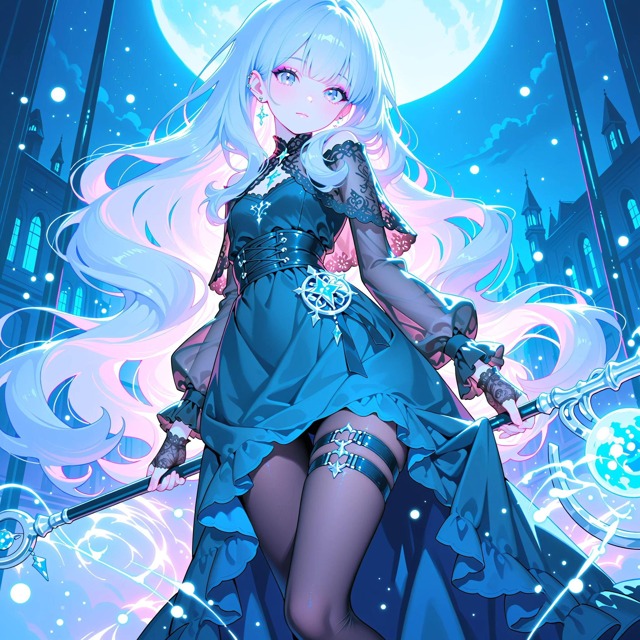 a picture of a sea witch, long green hair, evil, villain, she is coming to you, up close, dark ocean,( underwater:1.1), lightning, bright eyes, wearing a dress made of algae, tentacles, octopus, (up close:1.3)