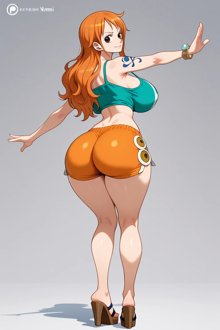 Blind box toy styles, Anime girl with orange hair and silver bikini armor, Green Eyes, Red Cliff, solution, Kawaii,  Tempting anime, beautiful, whole body, short hair, Smile, Pendant necklace, Hair accessories, ecchi anime style, Anime cute art style, (Main Part), (best quality:1.4),Very slim figure:1.3),Huge breasts:1.4 Huge breasts:1.4，full, Firm breasts，Showing cleavage，Nipple protrusion，Belly button full breasts, Large Breasts, Slender sexy legs， Put your hands behind your head((Clear nipples))、Rocket , (Large Breasts),（because I&#39;Thin）

