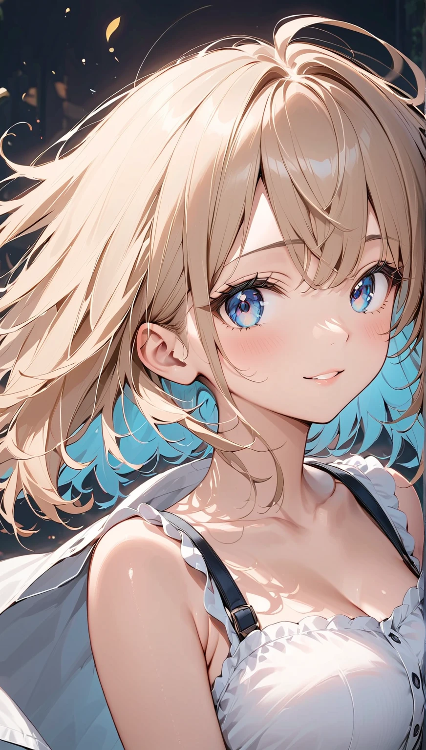((masterpiece, best quality;1.3)), ultra detailed, 8k unity wallpapers, CG, ray tracing, illustration, colorful, cinematic shadow, extremely detailed and beautiful background,vhd, shadering VRay,RT, 1girl, teenage, petite, loli, blush, solo, blue eyes, (blush), (blonde hair), (medium hair), large breasts, slim waist, white glowing skin, highly detailed beautiful face, beautiful face, beautiful eyes, (talented Lo-Fi:1.3), naked, sexy, lewd, skindentation, wearing ballet dress, wearing tutu, in theater, in a studio, ballet pose, close-up, glowing, glowing light, ultra detailed, scenic, atmospheric