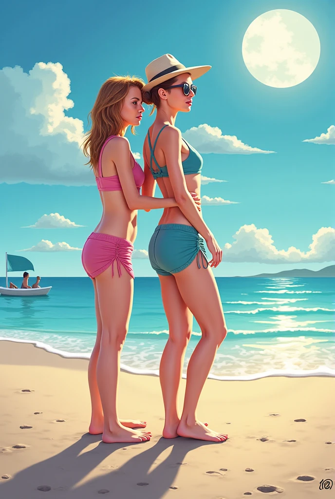 the power puff girls naked on the beach playing with each other