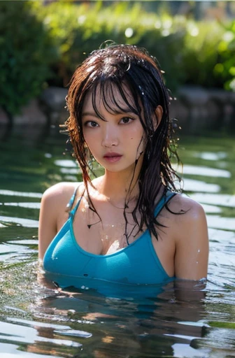 (SFW:2), poolside shower room, Braid hair, With bangs、(Tightly School Swimwear), Swimsuit is thin、the body is covered with juice、Sweating、be sweaty、Wet pearl skin, Ass visible through thighs, ((Wet swimsuit)), Crowd of girls, Perfect Lighting, Clear Focus, (bokeH:1.4), Roundly butts, { Overflowing Gigantic sideboob | Butt cruck }, (Kissing face to face)