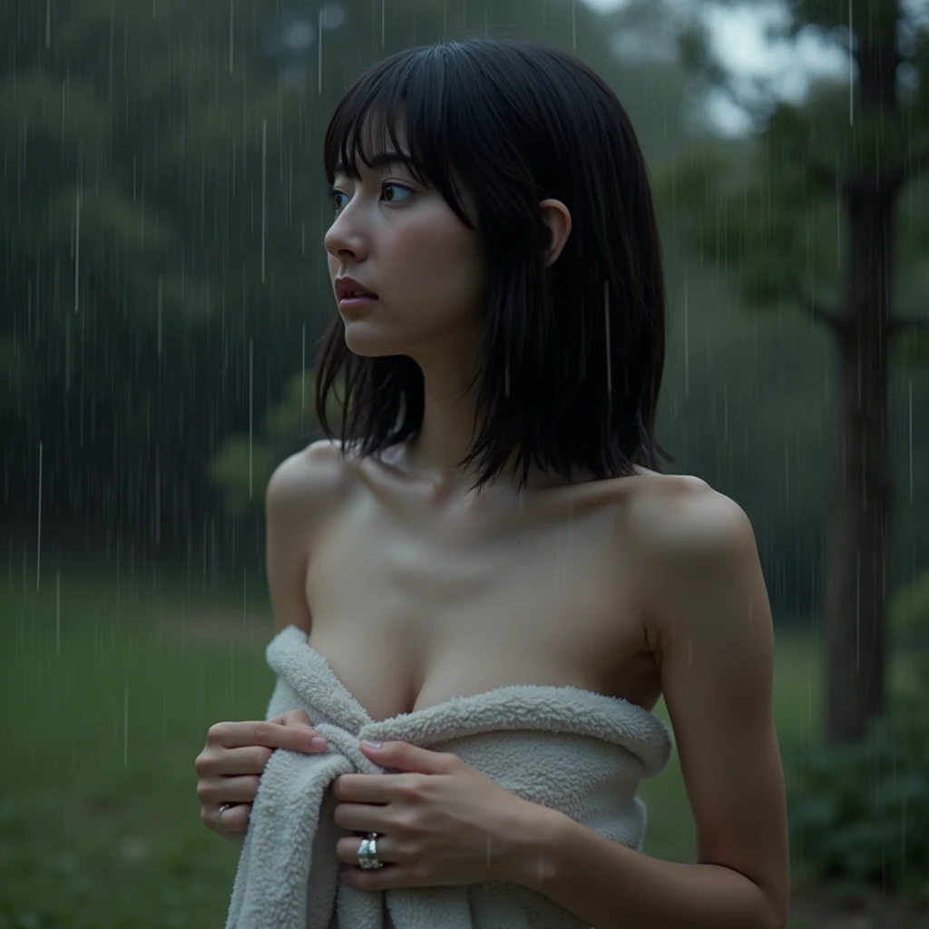 Highest quality、Masterpiece、8k、Japanese women、30th Generation、ghost、Pale skin、Dark roads、Scary atmosphere、sexy、naked、pubic hair、Slender figure、Beautiful feet、Detailed face、Horror