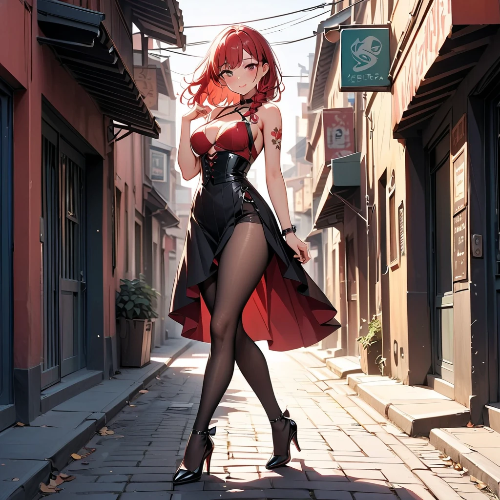 Black Panties, black underwear, black lingerie, lace panty focus, large breasts,, large breasts focus, slender body, slim body, short hair, red hair, blowing wind, princess dress, wind flashing underwear, red hair, elf ears, pointed ears, aqua blue eyes,