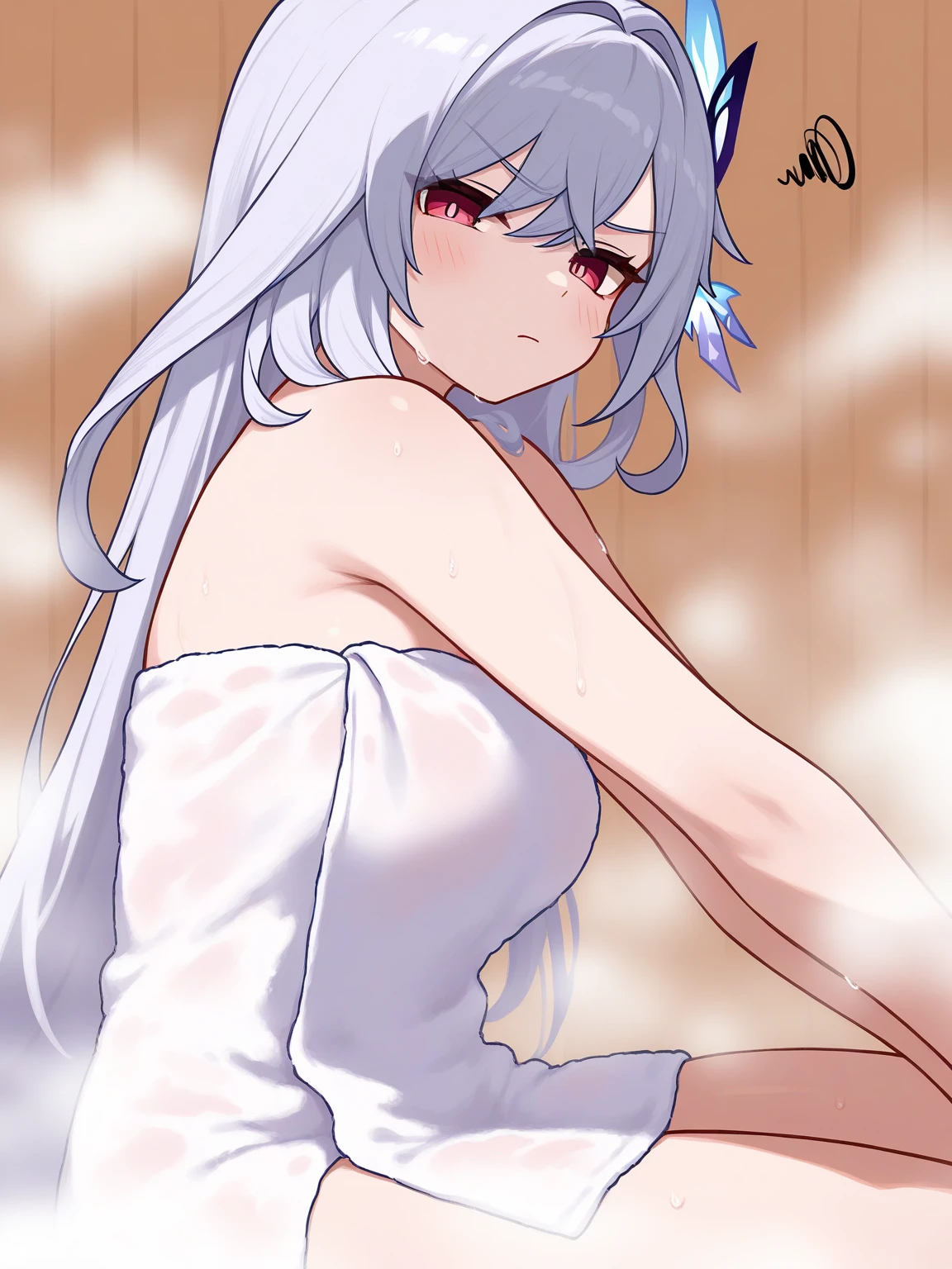 masterpiece、(highest quality)、(white background)、(perfect hands)、(10 year old girl)、(1 person)、nipple、small breasts、belly button、sexy、No panties、No bra、I don&#39;t have pants、No skirt、kimono、peach blossom、Doll&#39;s Festival、pink eyes、bob hair、black hair