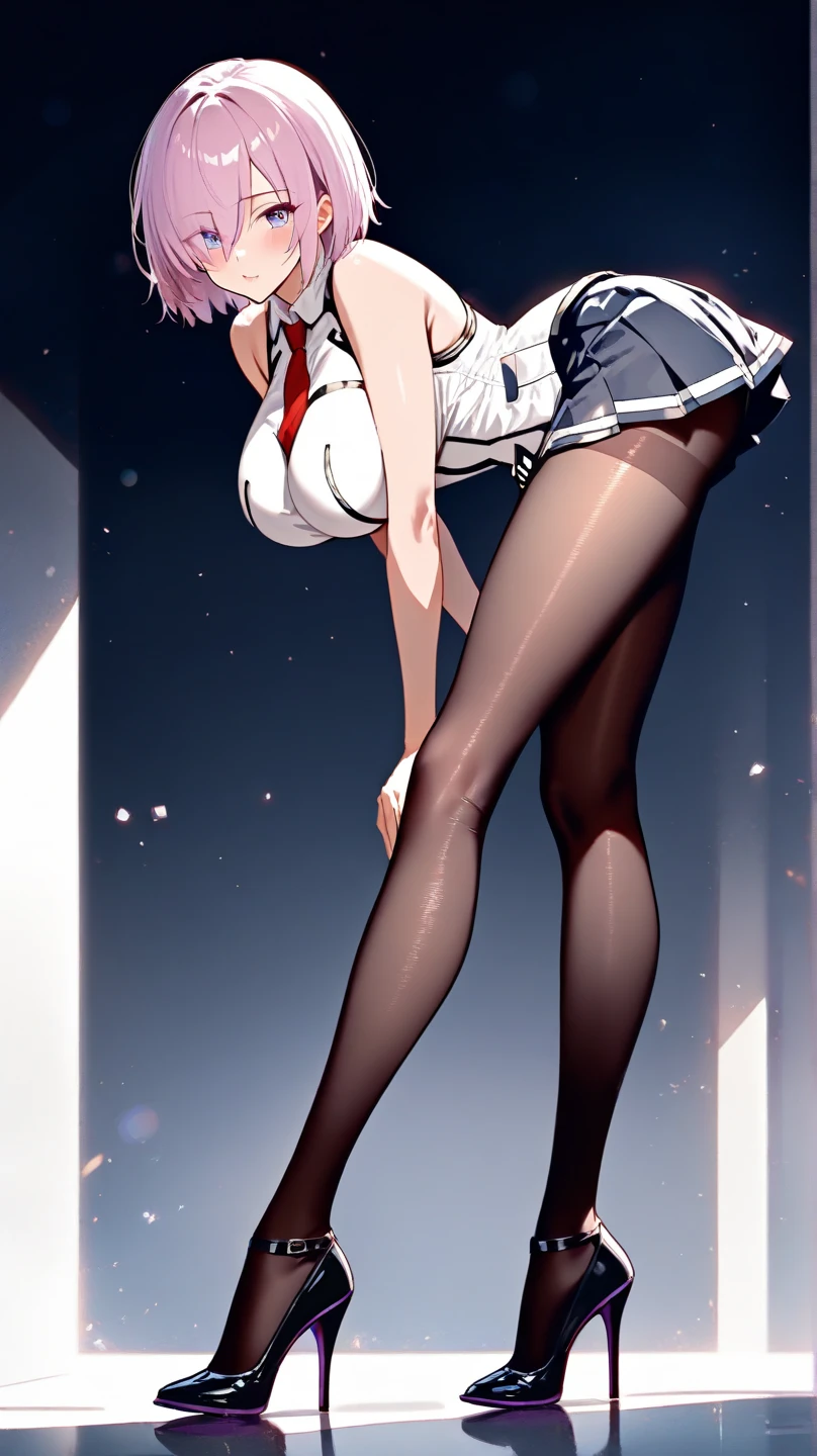 Hyper-realistic super detailed sexy Mitsuri Kanroji, NSFW, Very detailed, sexy facial expressions, Detail of seductive facial expression.: 1.4): 0.4], 16K resolution, 4k-resolution, dynamic  lighting, high-definition resolution, (pose sexy, Attractive position), (hyperrealistic: 1.4), (Backlight: 1.2), (Sun light: 1), (full height: 1.8),(contrasting background: 1.5), (Hyperrealistic arm anatomy), (hyperrealistic leg anatomy), (clean skin), (cinematic lighting: 1.7), (intimate), (NVIDIA RTX Ray Tracing Technology), (Perfect flat stomach), (color image),Create a 4K resolution, ultrarealistic, and extremely detailed artwork depicting a Mitsuri Kanroji CEO in a provocatively styled corporate office environment. Mitsuri Kanroji, the central character of the work of art., Known for her commanding presence and bold appearance. She stands in front of a large glass window of a modern office that offers a view of the cityscape..

 ((Mitsuri Kanroji (Murderer of demons))), a girl with long pinkish green gradient hair and green eyes, green hair, ombre hair, multicolored hair, Long hair. Sha has an imposing presence. It has a provocative but professional silhouette, with a fitted business suit that subtly highlights your figure. Her bold makeup, with striking red lips and a look that demands attention.

She dressed provocatively,  A bold fashion statement. bright colored leotard, a touch of glamor to your overall appearance. shy and weak smile