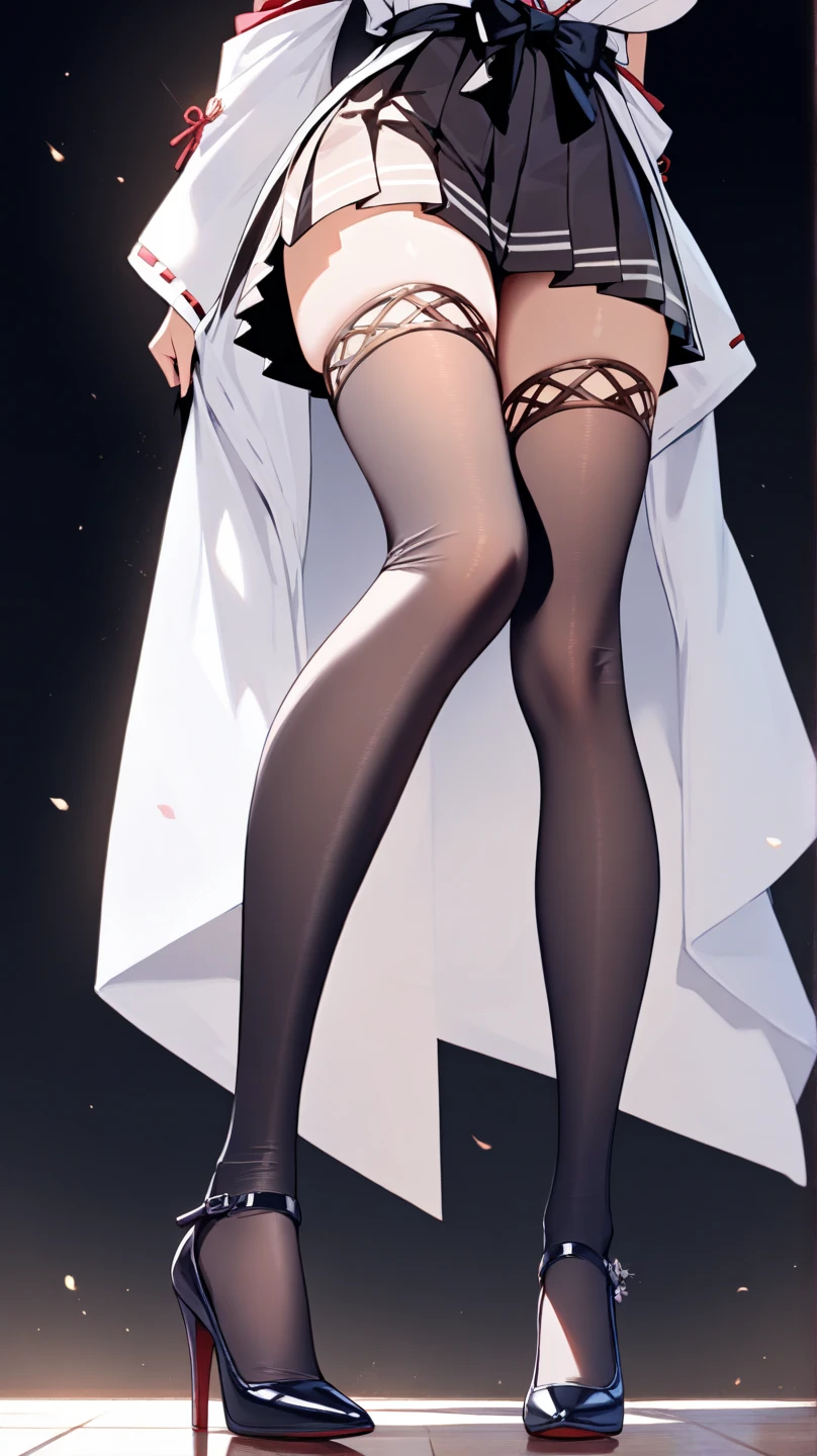White clothes, white underwear, white silk, white over-the-knee socks, white stockings