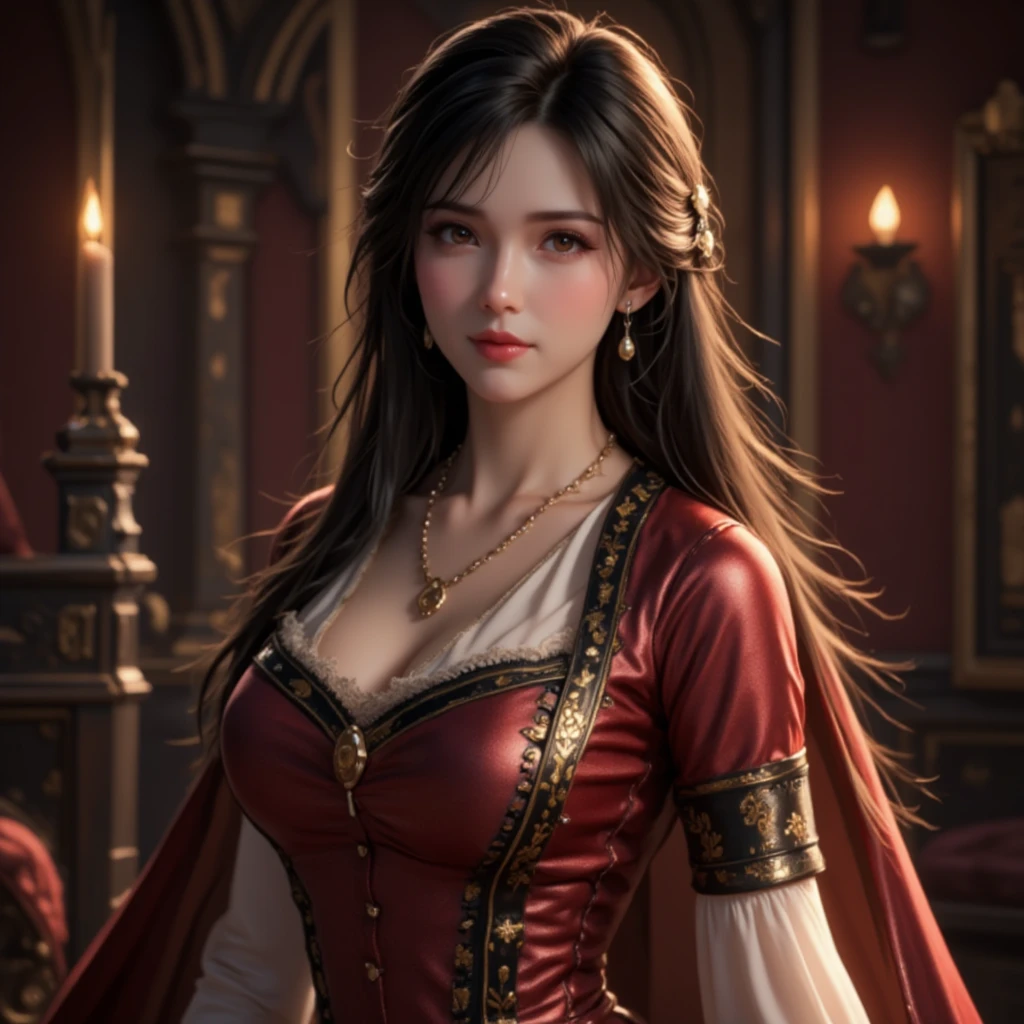 mature female,  light brown hair, lips, throne, heartbeat, heart mark