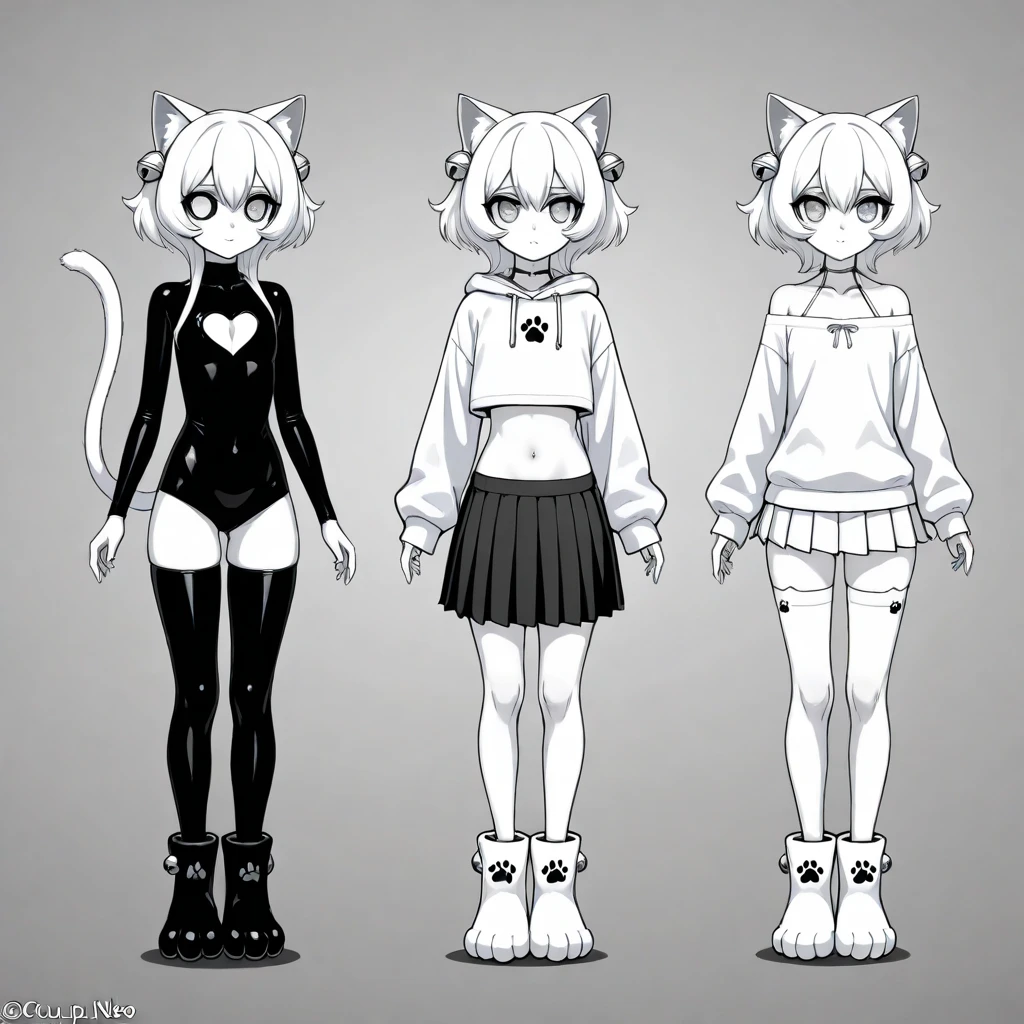 
anime girl in black top and stockings posing for camera, an anime drawing inspired by Jin Homura, pixiv contest winner, furry art, thicc, , anime moe artstyle, anime vtuber full body model, seductive anime girl, flat anime style shading, thick black lineart, oc commission, sfw version