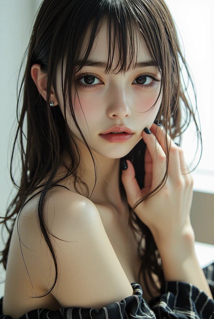 (Photorealism), masterpiece, Highest quality, Portraiture, (Ulzan Students in Taiwan), (Cute European High Nose),  Everything close up and soft,  Plump body, Spotlight, Super Tan Skin, Heavy makeup, Sharp focus, Detailed anatomy, The facial details are so nice, (彼女の深くDripping青い色の下毛の溶けたスライムボディ), 19, Hot wet erotic blue color slime emo super idol, The super cute faces of young emo idols from Japan and Korea, (Very beautiful eyes), (Ultra-detailed skin), (Super melting honey hair), Lying in the hotel's bath pool, (Dripping, Melting Body), Super big breasts, Super wide wet juicy sexy red lips, photograph, Soft Light,A perfect young gorgeous face, photoRealistic, Correct finger, The light is very bright style: Realistic, Photorealismネガティブプロンプト:Lola --Car 