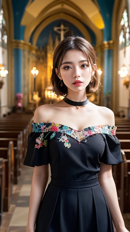 ((Highest quality, 8k, masterpiece: 1.3)), sharp: 1.2, Perfect Body Beauty: 1.6, ((Layered Hairstyles, Small breasts: 1.0)), (blue sky: 2.0), (Black and red lace dress: 2.0), (Off-the-shoulder dress: 2.0), (ponytail: 2.0), ((long hair: 2.0)), ((necklace)), Earrings, ring, Bracelet, Hair Accessories, ((Beautiful young teenager woman)), ((Straight nose)), (Eyeliner), Armpit Hair, Bristles, ((White and beautiful skin)), Wavy Hair, Beautiful attention to detail, Super detailed, Highly detailed face and skin texture, fine grain, double eyelid, Black Hair, Big Ass, Lower Body, Thighs, (((Skinny))), Wet and shiny lips, (smile: 1.0), Get a grip on your body, ((Anatomically correct human body)), ((Crisp body shape)), Ribs, clavicle, Protruding skeleton, A face without nasolabial folds, Shyness, Thin eyebrows, Big eyes, (Narrow shoulders: 2.0), (Serious face: 1.0), White skin, Closed Mouth, (pants: 2.0), (Belly button: 1.5)