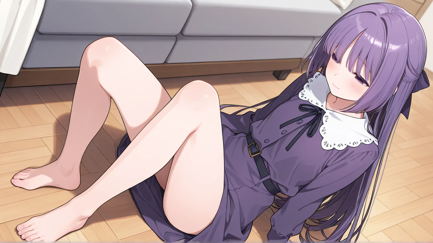 (Ultra-high resolution、masterpiece、8k)Naked Women,far、Official photo、Straight long hair,Purple Hair,Shorn bangs、Big beautiful eyes、Perfectly balanced limbs、There is a mole under the left eye,alone,Big Breasts,,Inside the room,fluffy black robes、barefoot、Masturbation,Slender body、The shape of the female genitalia is clearly visible.,(Large stool coming out of the anus:1.5、Poop pile:1.3),Please put your hands on your buttocks,detailed ,Your body is wet,Sweat,,Desire for dissatisfaction, White Stockings,Big poop coming out of the anus、Steam is coming out from between the thighs,Squatting during defecation、Spread your legs、