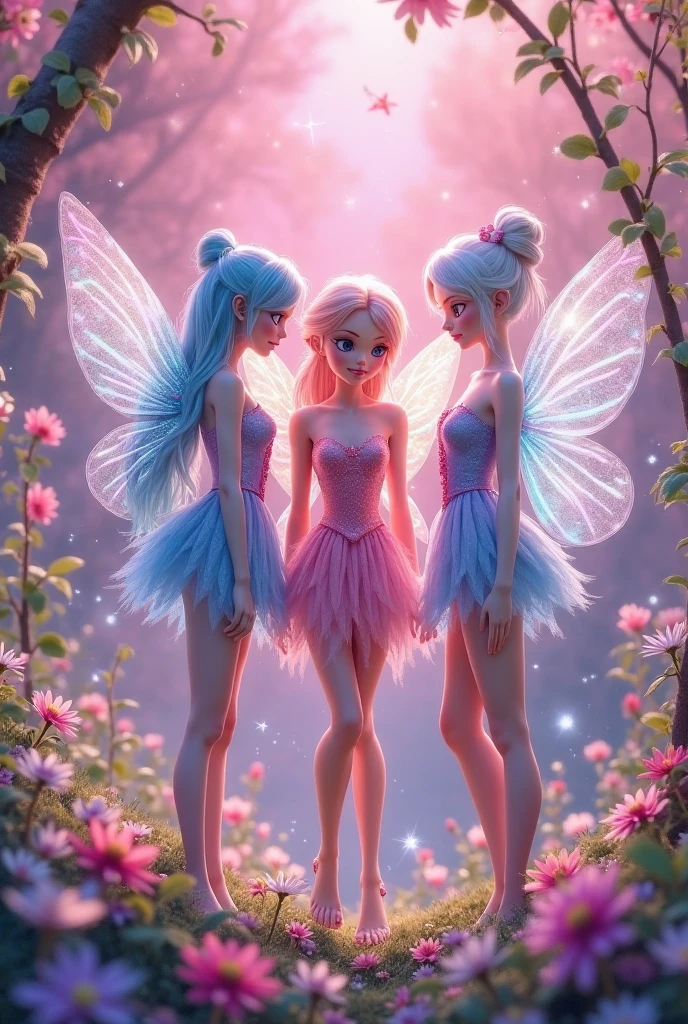 witch, super cute fairy with big bright eyes friend with mythical creature, beast, fluffy, gradient color ((best quality)), digital painting, dreamlike, intricate details, sharp focus, trending on artstation, art by lois van baarle and loish and ross tran and rossdraws and sam yang and samis arts and artgerm, fairy tales, pixar, disney, dreamworks style, surrounded by magical fairies in a dreamlike forest, rendered in intricate detail in a digital painting with sharp focus, inspired by fairy tales and animated movies from pixar, Disney, and dreamworks, and created by the talented artists lois van baarle, Loish, Ross Tran, Rossdraws, sam yang, samis arts, and artgerm, Trending on Artstation, this artwork is sure to capture hearts with its delightful charm, (Chibi:1,3)