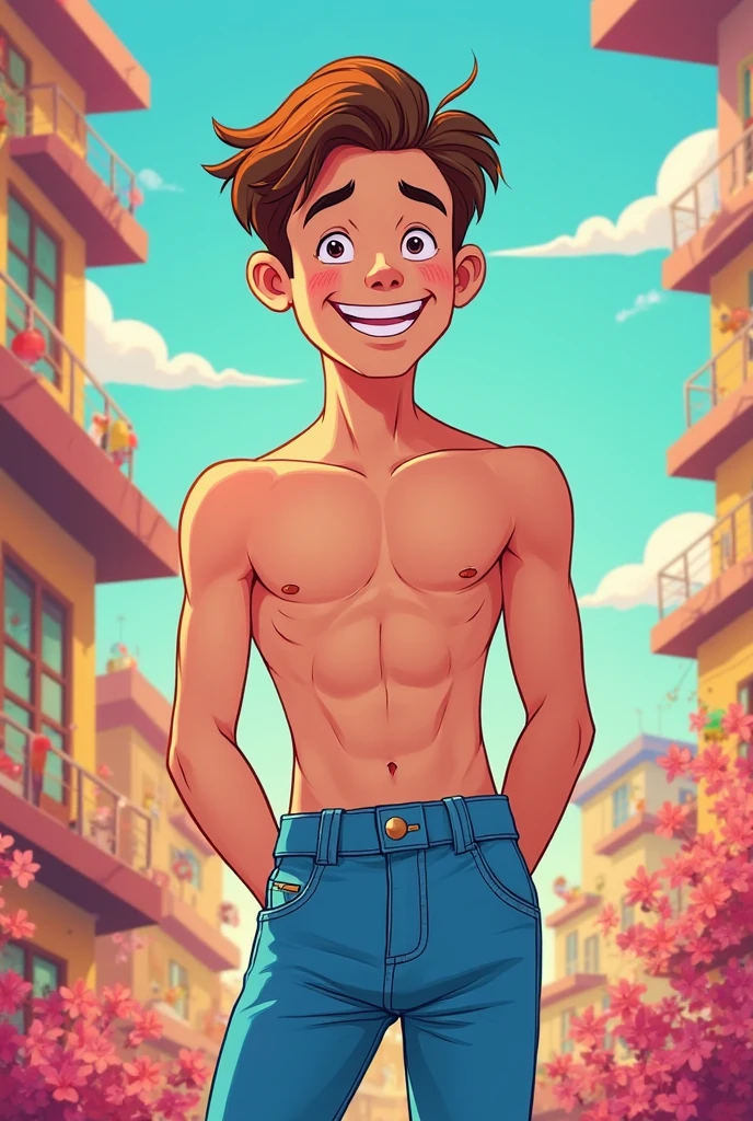 funny skinny boy cartoon