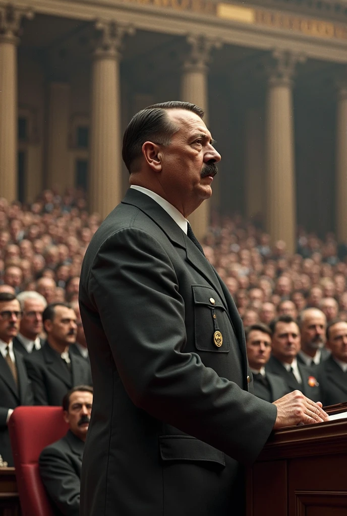 Hitler in a public hall