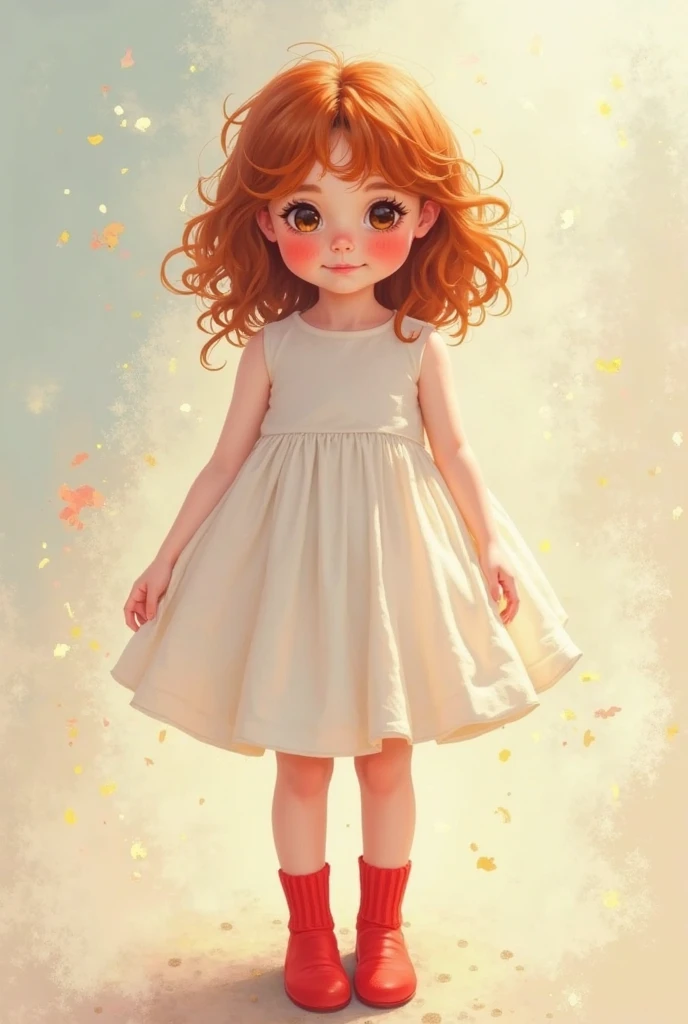 3D 1 little girl whole body cute freckles Fantastic Facing forward The surrounding area is a pop and bright park めがね