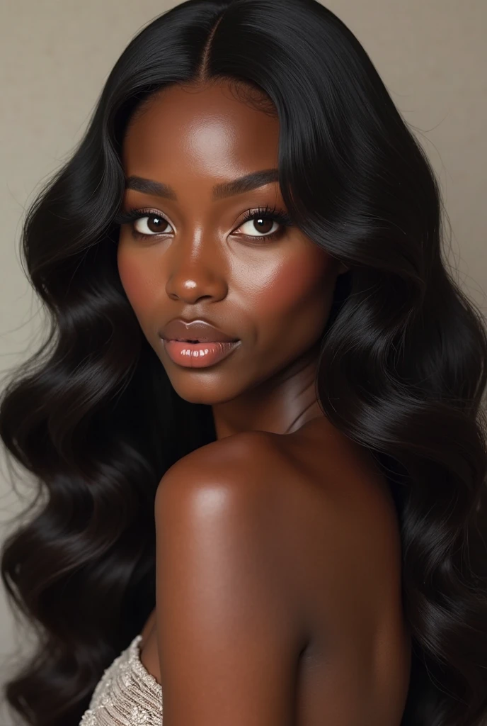 Black woman with 32’ inch weave