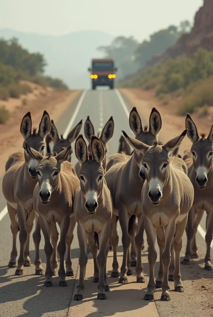 four women posing naked on the highway, 8K, 3d