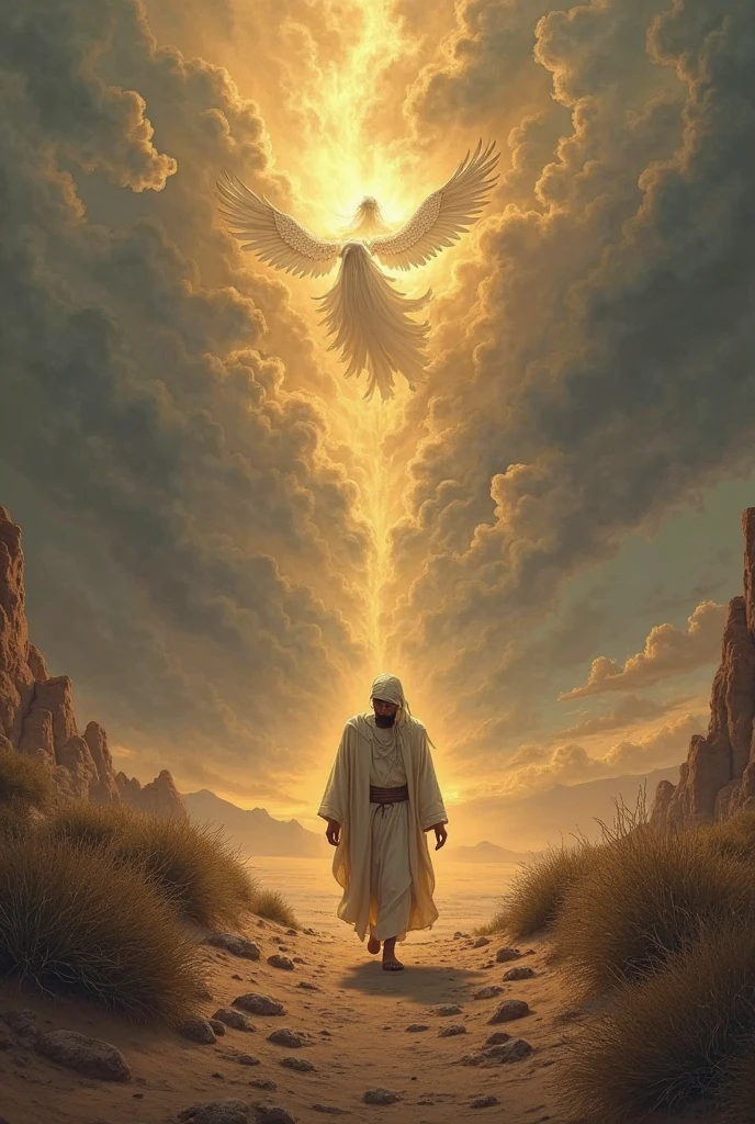 A Jewish prophet surprised by the appearance of an angel of fire, AC