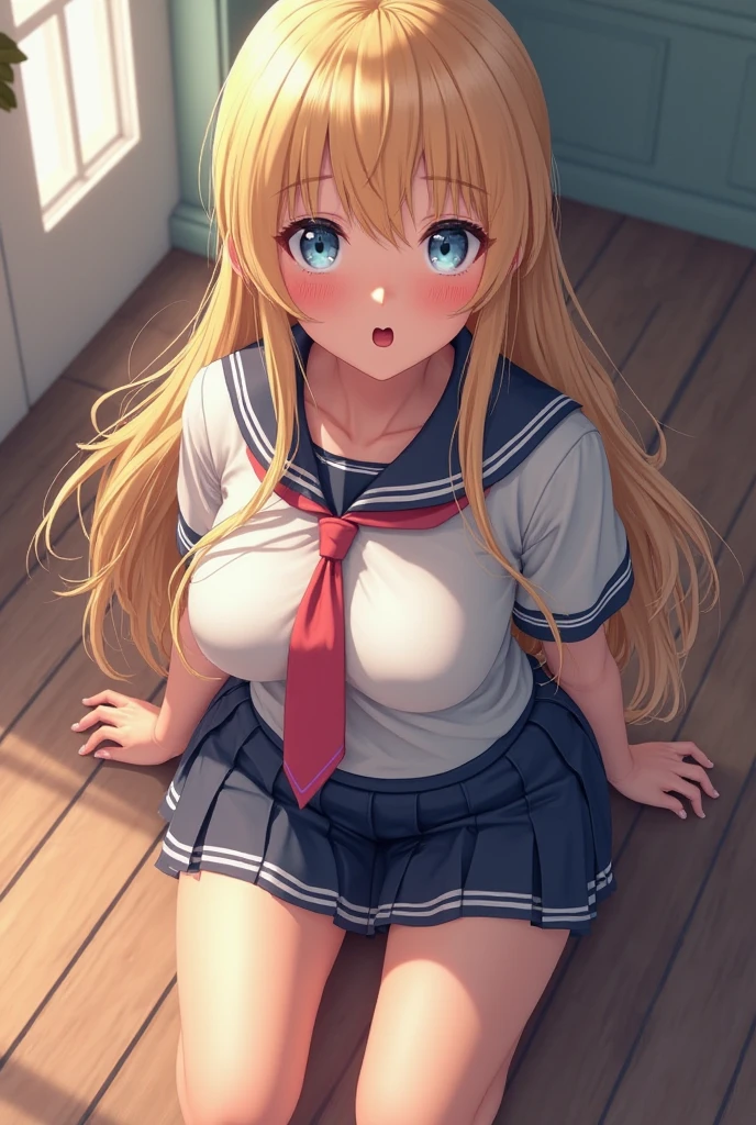 (((((POV、having sex、Sex、feel shy、lie down and spread your legs、be forcibly raped、get raped、ejaculated)))))、pussy、Creampie、((highest quality、8K、masterpiece:1.3))、1 girl、unparalleled beauty、ultimate beauty、revealing underwear:1.2、super detailed face、delicate eyes、Sexな表情、sexy look、sexy look、looking at the camera、Depth of bounds written、light particles、side light、high quality school uniforms、(((Nipples exposed from school uniform)))、skirt、(((blonde)))、blue archive、azur lane、wallpaper、beautiful girl、tits、Big beautiful breasts、cleavage、Thighhighs、thighs、slim、slender、Hotel