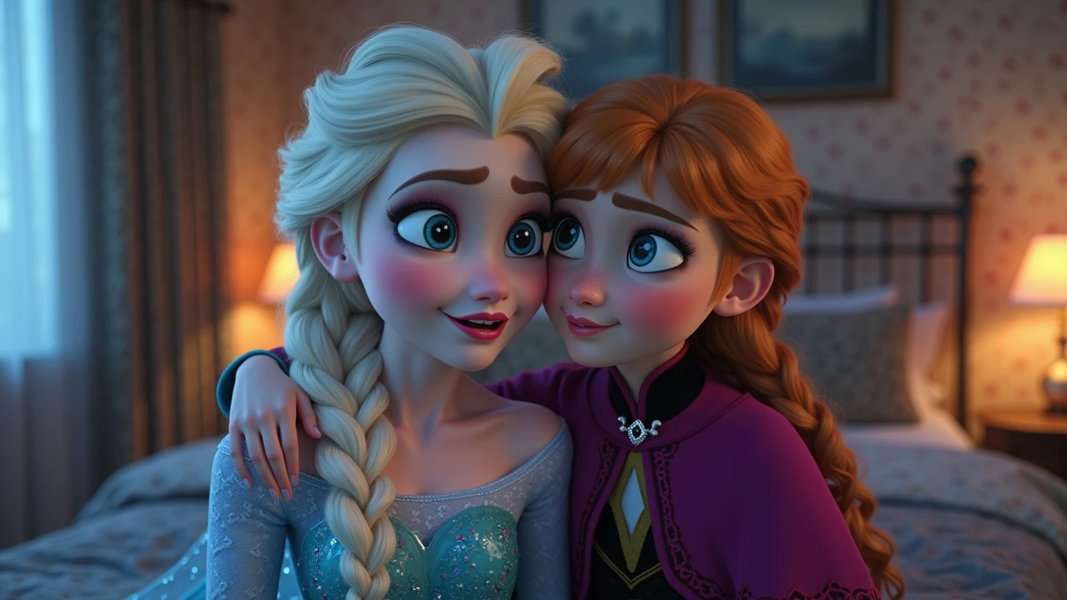 complete the body of two disney frozen characters 