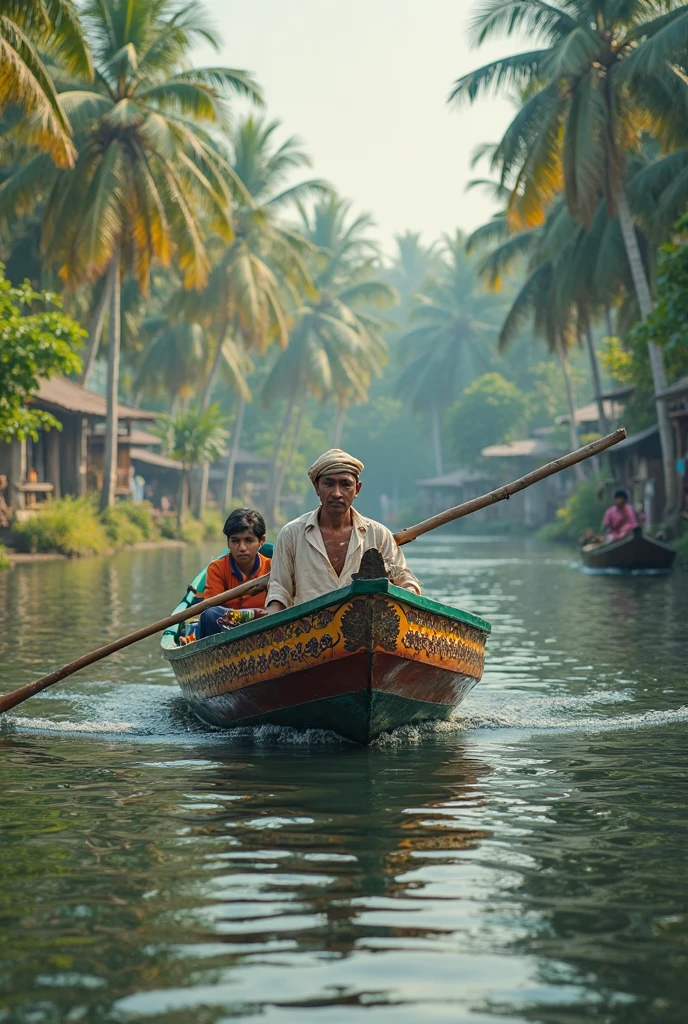 Bangladesh Down to water and tree a lot of man nouka survive hard