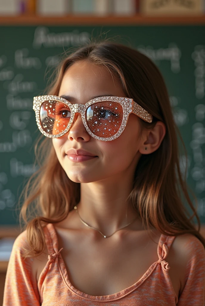 GIRL CHILD with curly hair wearing sunglasses and a bow, girl with glasses, with sunglasses, wearing fresh sunglasses, with sunglasses, sunglasses on, young and cute, katelynn mini cute style, wearing blue sunglasses, alexa grace, modeling essay, blue sunglasses, wearing sunglasses,  photo shoot, in sunglasses, bright sunny day, beautiful, music video